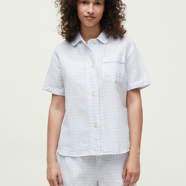 Pyjamas Night Summer Check, mix blue bell, Aiayu