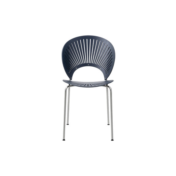 3398 Trinidad stol, nordic blue/chrome, Fredericia Furniture