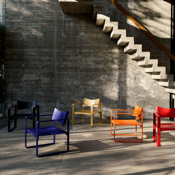 270 F loungestol, black, Verpan