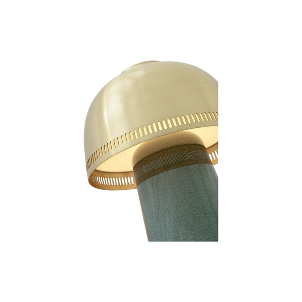 Raku SH8 transportabel bordlampe, blue green/brass, &Tradition