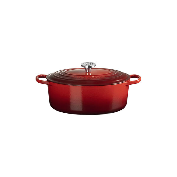 Signature st&oslash;bejern oval gryde | 31 cm | Cerise, Le Creuset