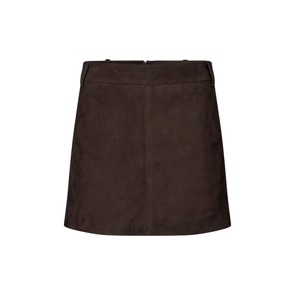 Noormie Suede Mini Skirt, chocolate plum, Second Female