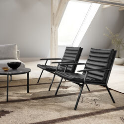 VIPP456 l&aelig;nestol, sort/sort, Vipp