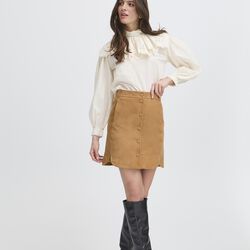 IR Funda Skirt, suede light brown, Atelier R&ecirc;ve