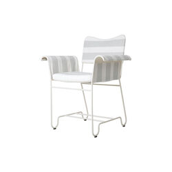 Tropique Dining Chair without Fringes, Leslie Stripe Limonta 20/classic white semi matt, GUBI