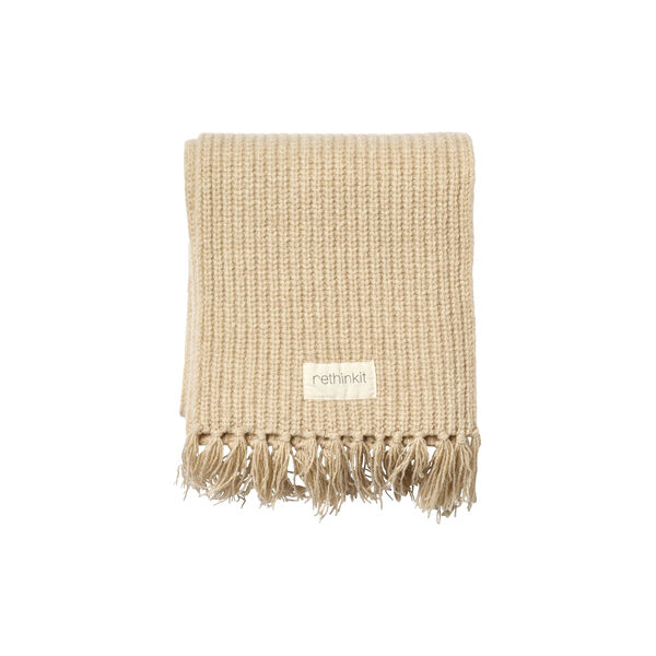 Knitted Scarf Fringes Chamonix, fossil melange, Rethinkit