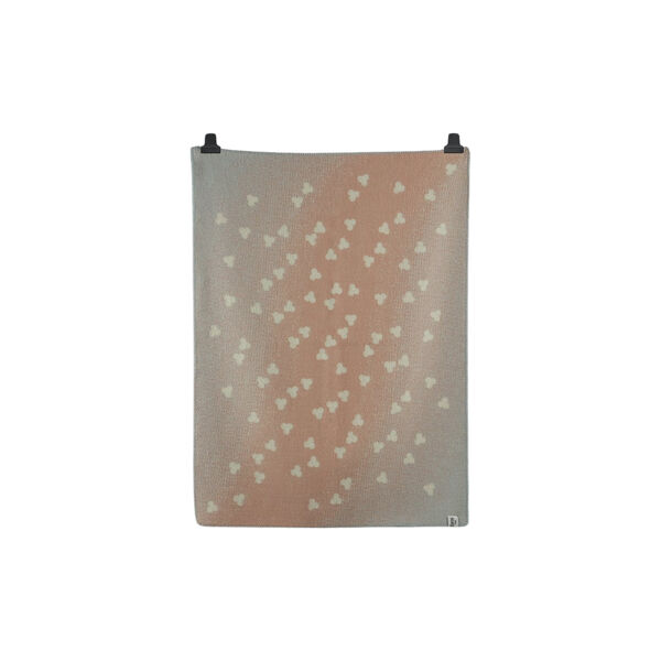 MELVIN Half Size Throw, light pink/light blue, R&oslash;ros Tweed