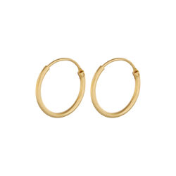 Tiny Plain hoop &oslash;reringe, guld, Pernille Corydon Jewellery