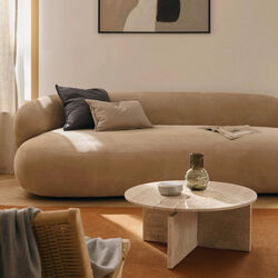 Marisa sofabord, travertin beige Marisa sofabord, travertin beige, Westwing Collection