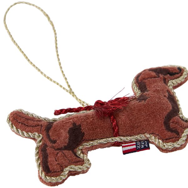 Dog Velvet Ornament, multi, Lexington