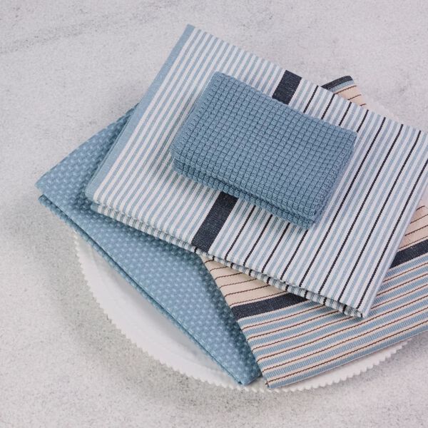COMET Tea Towel | Blue Hour | Viskestykke, Georg Jensen Damask