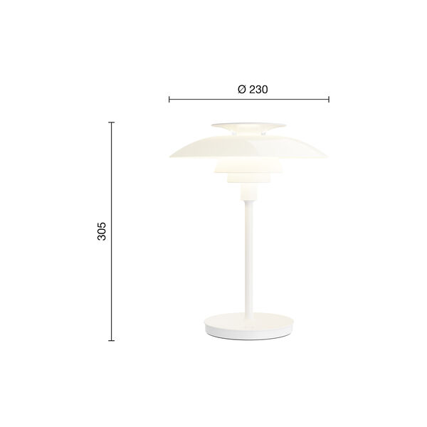 PH 80 Portable lampe, opal white/white, Louis Poulsen