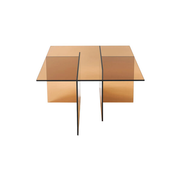 Anouk glassofabord, brun gennemsigtig, Westwing Collection