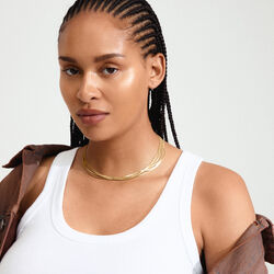 KIRA Halskæde, gold plated, Pilgrim