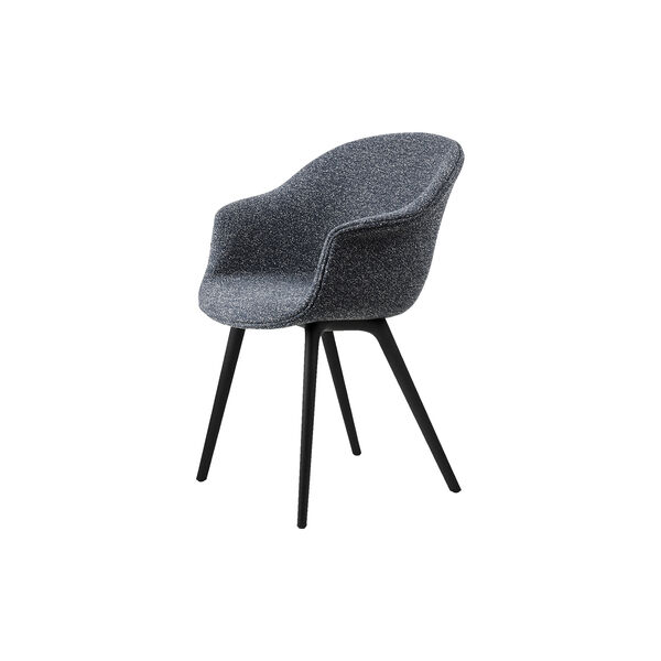 Bat Dining Chair Fully Upholstered, Around Bouclé 023/black, GUBI