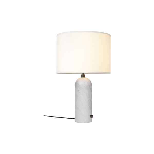 Gravity Table Lamp, white marble/white, GUBI