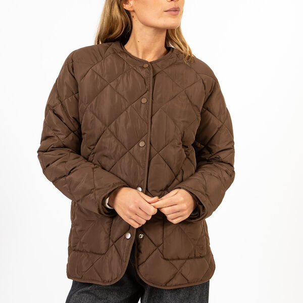 CC Heart ASTA quilted loose jacket, chocolate brown, Coster Copenhagen