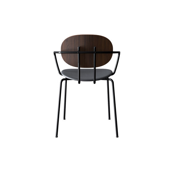 PIET HEIN Chair with Arms, oiled walnut/Solid Black 509 PIET HEIN Chair with Arms, oiled walnut/Solid Black 509, Sibast Furniture