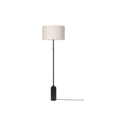 Gravity Floor Lamp, black marble/canvas, GUBI