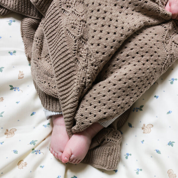 Pointelle baby striktæppe, hazel, Cam Cam Copenhagen