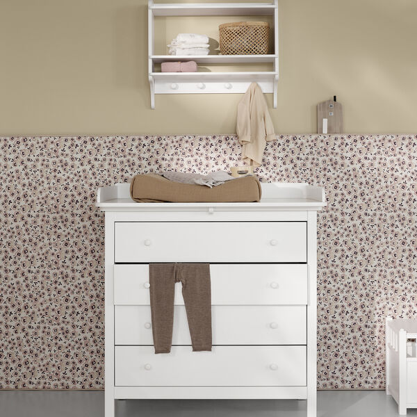 Seaside boghylde med knager, Oliver Furniture