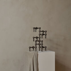 STOFF Nagel lysestage, sort krom, STOFF Nagel