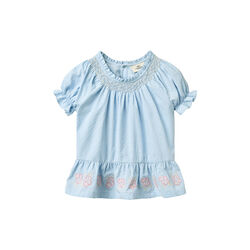 Blouse w. Smock w. Emb., Copenhagen Colors Organics