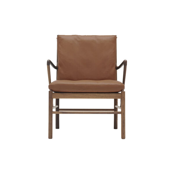 OW149 Colonial Chair loungestol, olieret valnød/cognac, Carl Hansen & Søn