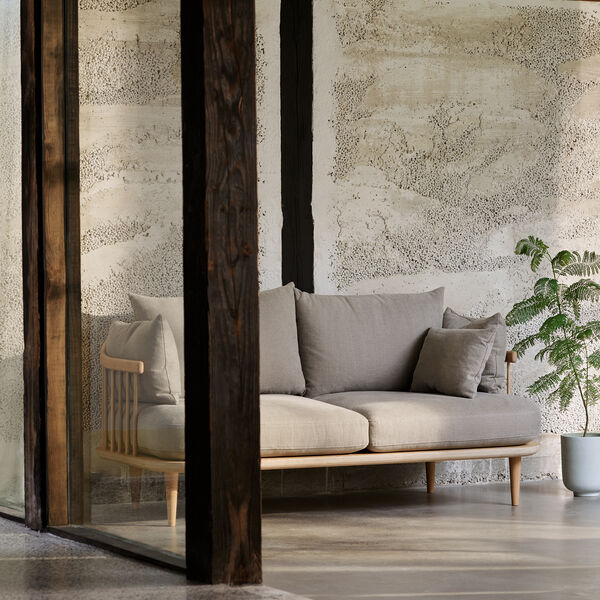 Fly SC2 2-seater Sofa, Hot Madison 094/oiled oak, &Tradition