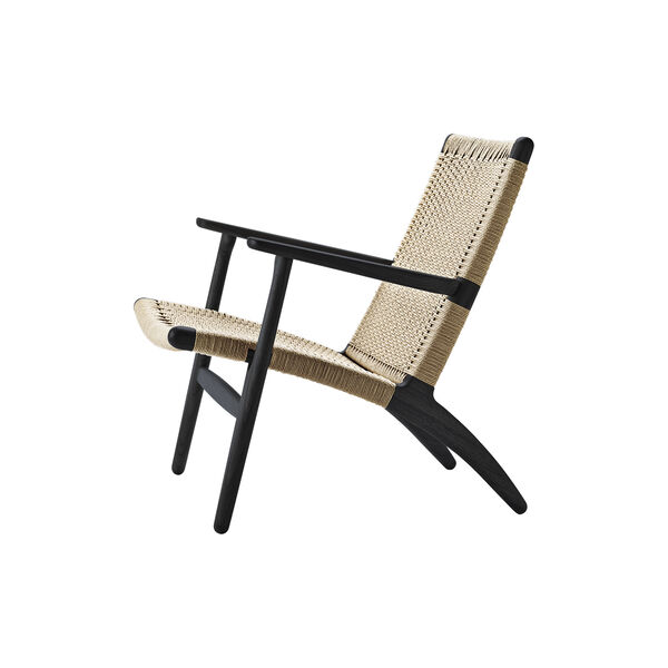 CH25 loungestol, sortlakeret eg/natur, Carl Hansen & Søn