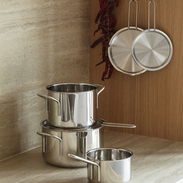 Stainless Steel Grydes&aelig;t 3 dele, Eva Trio