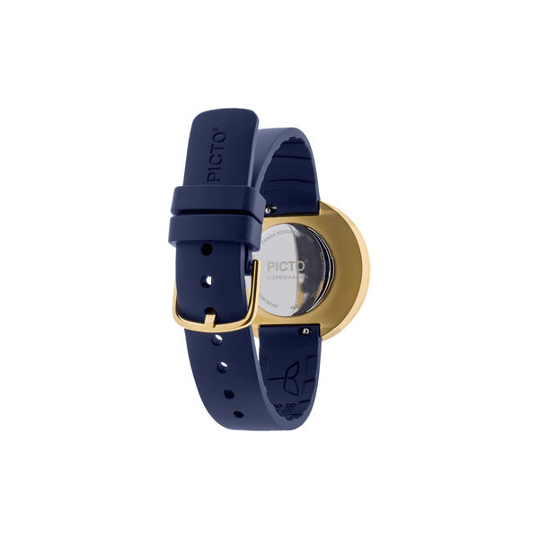 PICTO armbåndsur, midnight blue/gold/midnight blue, PICTO