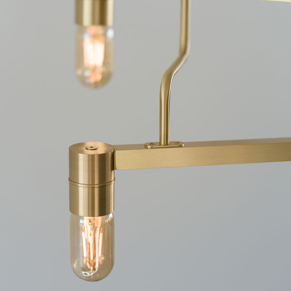Kennedy Chandelier, brass, Rubn