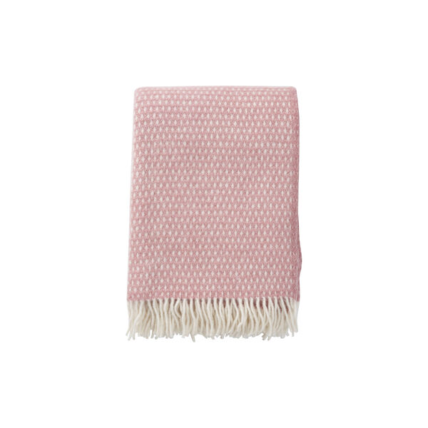 Knut Uld plaid, pink Knut Uld plaid, pink, Klippan Yllefabrik