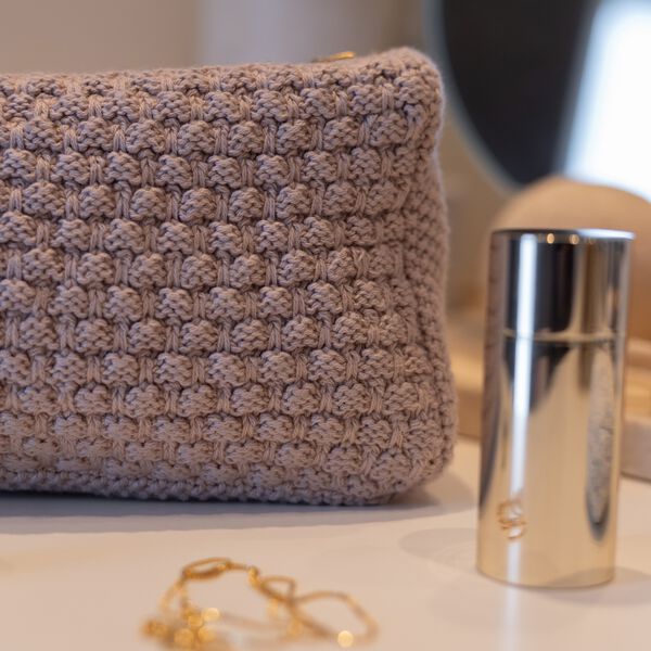 Strikket Clutch Petra, husted violet, By LOHN
