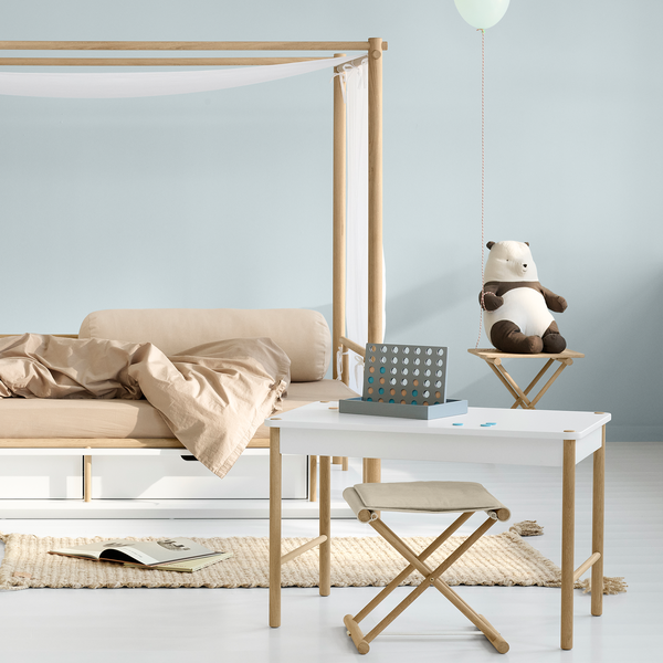 Camp toddler taburet, eg/ufarvet, Oliver Furniture