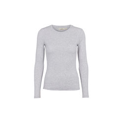 Ludmilla Shirt Tee, light grey melange, Basic Apparel