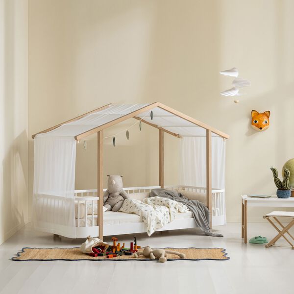 Wood Original | Ikke-transparent Hvid | Telt med Vinduer til Husseng, Oliver Furniture
