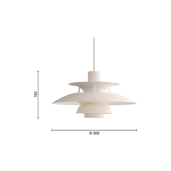 PH 5 Mini Monochrome pendel, monochrome pale blush, Louis Poulsen