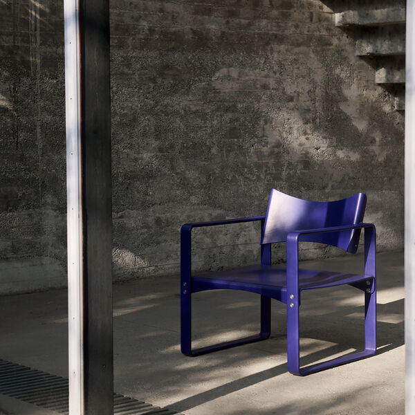 270 F loungestol, klein blue, Verpan