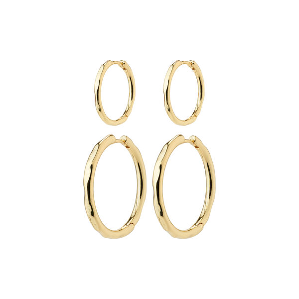 EVE Hoops 2-i-1 sæt, gold plated, Pilgrim