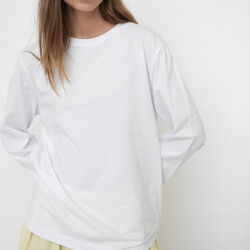Freya lang&aelig;rmet T-shirt, white, Studio Feder