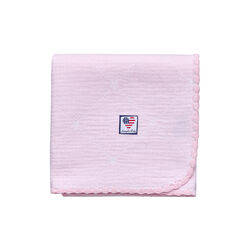 Icons Baby Signature Star Organic Cotton Throw, pink/white, Lexington