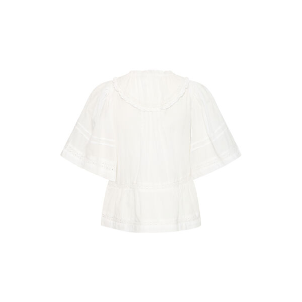 IHVOILANA SS Blouse, cloud dancer, ICHI