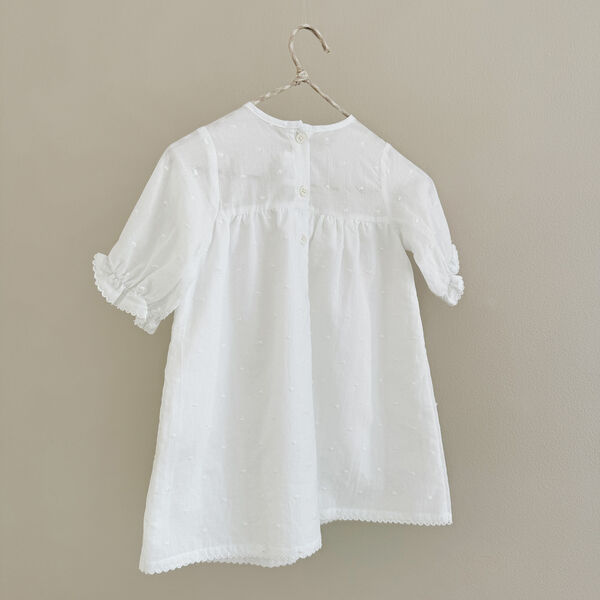 Lilibeth Dress Baby, white dot, Lalaby