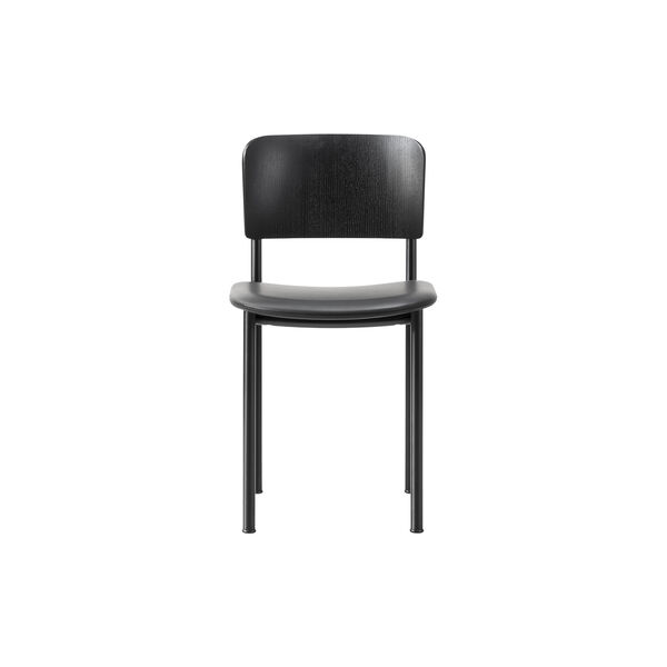 Plan Chair Seat Upholstered, black lacquered ash/Omni 301, Fredericia Furniture