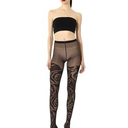Rose Shadow Tights, black/black, Wolford