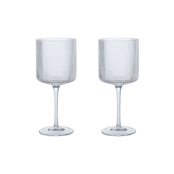 Ripple R&oslash;dvinsglas 2 stk., clear, Ferm Living