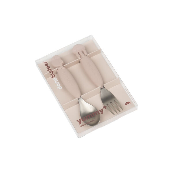 Sea Friends YummyPlus ske & gaffel sæt, pudder, Done by Deer