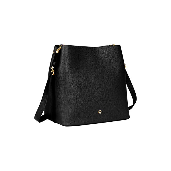 Delia M Hobo Bag, black, Aigner